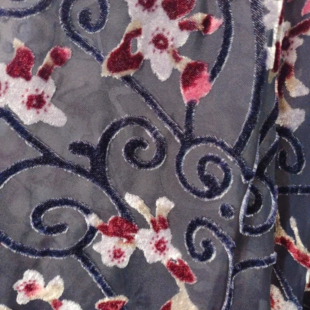 Bishop + Young Navy Blue Floral Cardigan M